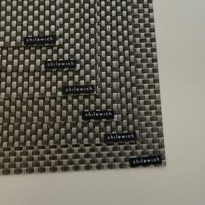 Chilewich Set of 4 Basketweave Oyster‎ Brown/Gray Size 14X19 Rectangle Placemats